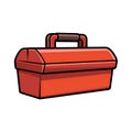 Orange Toolbox Handyman Tool Container on transparent background AI Generated Royalty Free Stock Photo