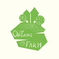 Illustration of an organic farm