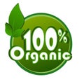 Organic 100% - Logo vector ilustration