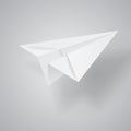 Illustration of origami paper airplane on white background Royalty Free Stock Photo