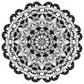 ornament circular mandala black white. Ornamental background