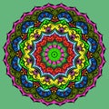 Ornament of a circular mandala color. Ornamental background