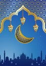 ornamental crescent moon over great mosque