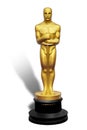 Illustration of Oscar statue on white background Royalty Free Stock Photo