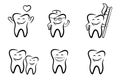 Vector illustration of smiling dental.