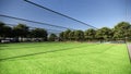 outdoor batting cages for baseball and softball in 3D rendering Royalty Free Stock Photo