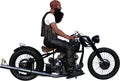 Outlaw Biker Ride Motorcycle, Isolated