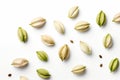 illustration of overhead view of isolated cardamom on transpar white background, Generative ai Royalty Free Stock Photo