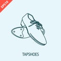 illustration of Oxford style tap shoes design flat illustration