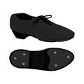 illustration of Oxford style tap shoes design flat illustration