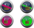 Illustration of padlock buttons Royalty Free Stock Photo