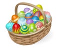 Illustration of painted Easter eggs