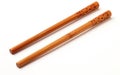 An illustration of a pair of chopsticks isolated on a white background, Generative Ai Royalty Free Stock Photo