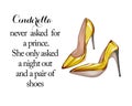 Illustration of a pair of Red stiletto shoes - Quote