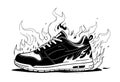 illustration of pair of sneakers in white background Royalty Free Stock Photo