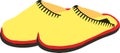 Illustration of a pair of yellow shoes on an isolated background