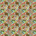 Illustration Paisley Seamless flower pattern Royalty Free Stock Photo