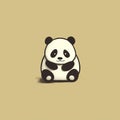 Minimalistic Panda Bear Iphone Wallpaper With Caricature-like Illustrations