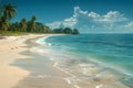 A panoramic view of a beach in the southpacific, high quality, high resolution Royalty Free Stock Photo