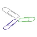 Illustration of a paper clip on white Royalty Free Stock Photo