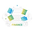 Illustration shape lines finance