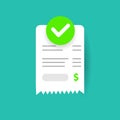 Illustration paper success bill payment icon design