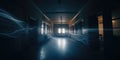 Paranormal activity inside an empty school corridor