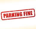 Parking fine red text stamp