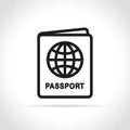 Passport icon on white background Royalty Free Stock Photo