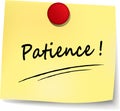 Patience text concept written Royalty Free Stock Photo