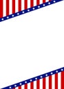 Patriotic frame border with empty space Royalty Free Stock Photo