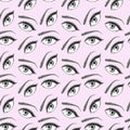 Illustration of eyes pattern Royalty Free Stock Photo