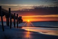 Pensacola beach sunrise, landscape background
