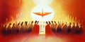 Illustration of Pentecost sunday holy spirit, Dove, Holy Spirit, and Flame for Pentecost Royalty Free Stock Photo