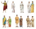 Illustration of people in Ancient roman society.