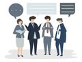 Illustration of people avatar business meeting concept