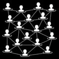 People connection icons and social network Royalty Free Stock Photo