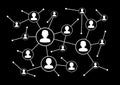 People connection icons and social network Royalty Free Stock Photo