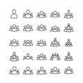 Illustration of people icons representing groups, teams, and communities Royalty Free Stock Photo