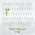 Illustration of people icons, think different