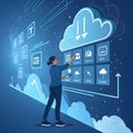 Cloud Computing and Data Management Royalty Free Stock Photo