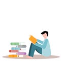 Illustration of a person reading