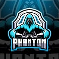 Phantom esport mascot logo Royalty Free Stock Photo