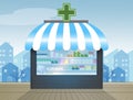 Illustration of pharmacy shop Royalty Free Stock Photo