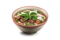 Pho soup on a white background Royalty Free Stock Photo