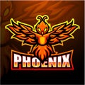 Phoenix mascot esport logo design