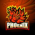 Phoenix mascot esport logo design