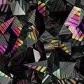 Artistic background of vivid colored and futuristic low poly crystals