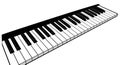 Piano keyboard illustration with black and white keys music icon Royalty Free Stock Photo