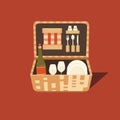 Illustration of a picnic basket.